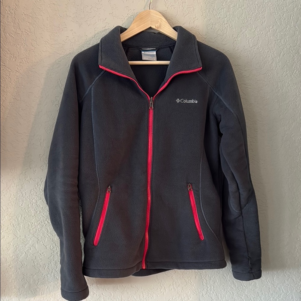 Columbia Women's Jacket | Charcoal & Pink | Size L | Lightweight & Warm
